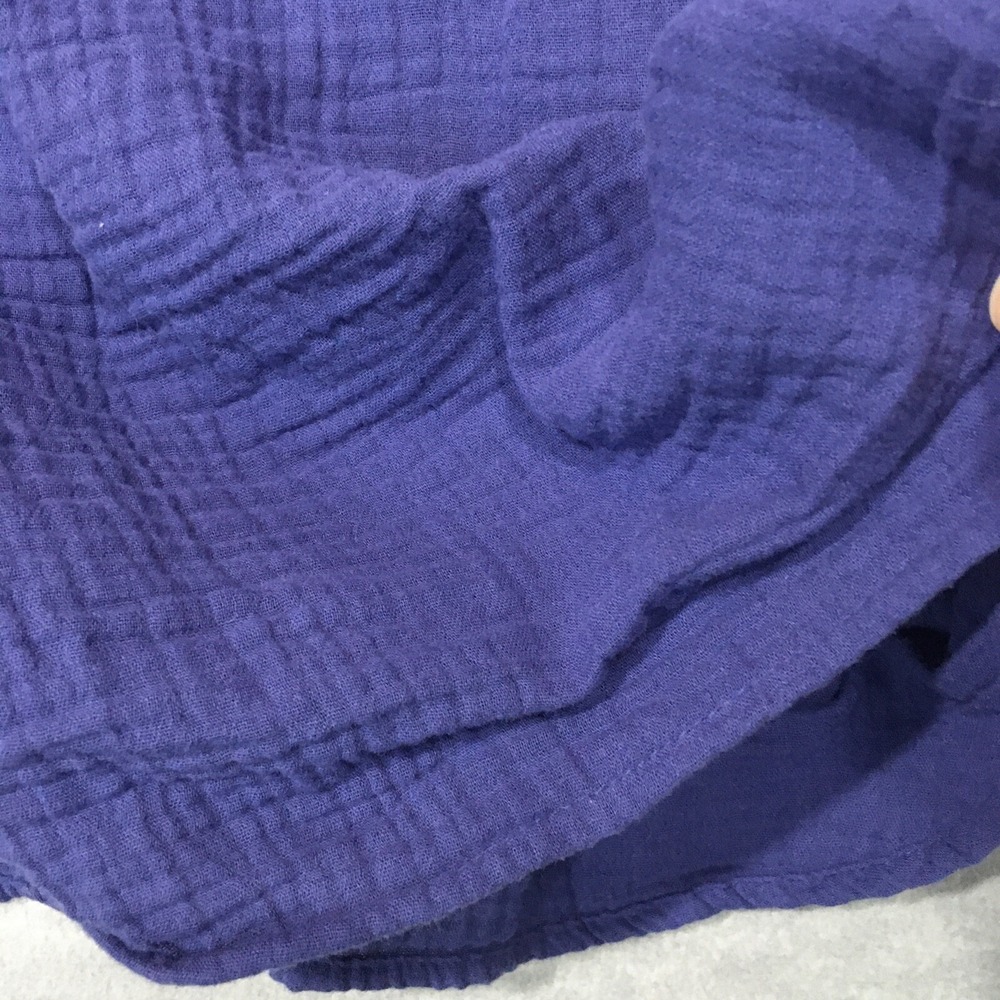 Jessica Simpson S Purple Gauze Muslin Button-Up Shirt Long Sleeve 100% Cotton - Picture 2 of 12